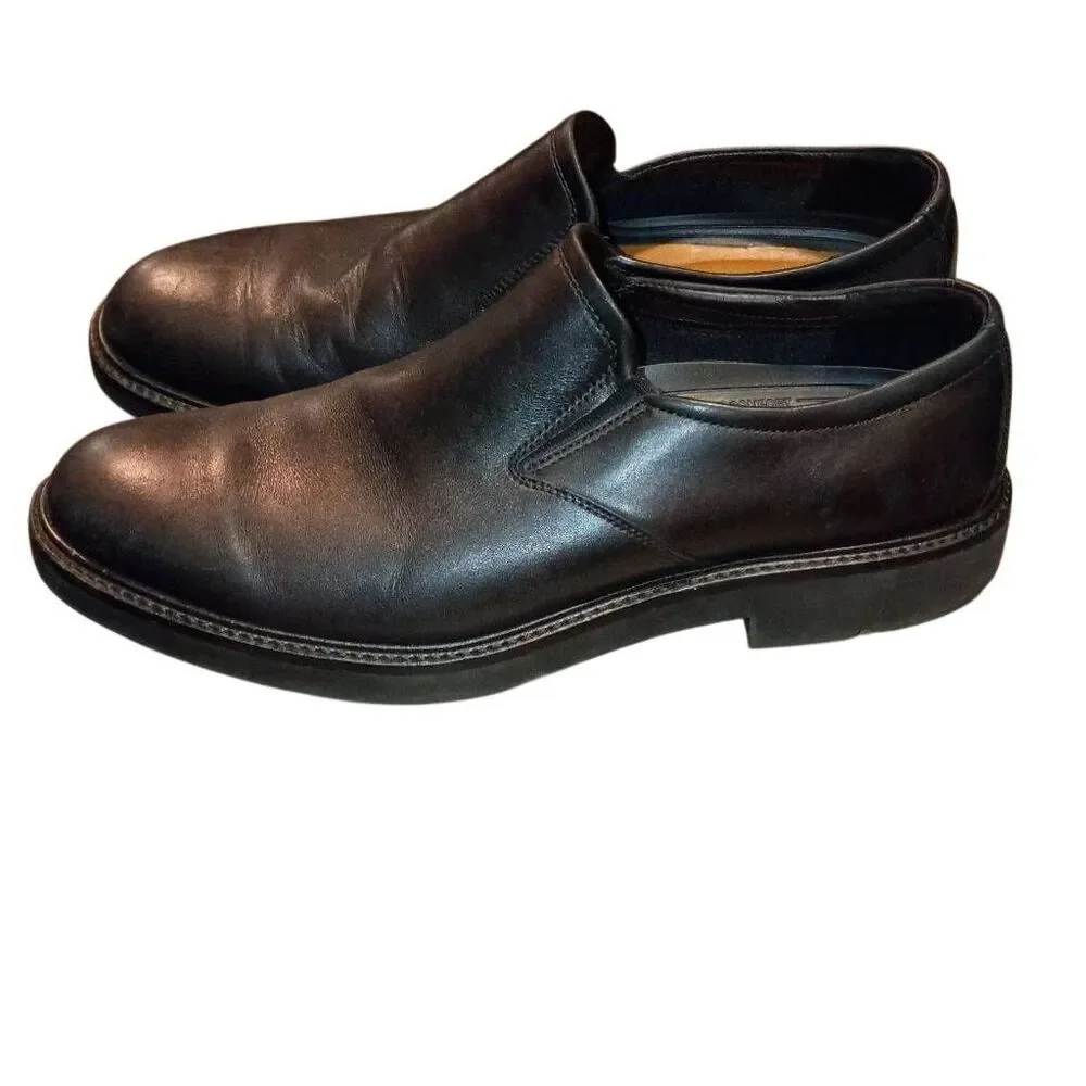 ECCO Men's London Apron Toe Slip On Loafer Black Size US 12/12.5
